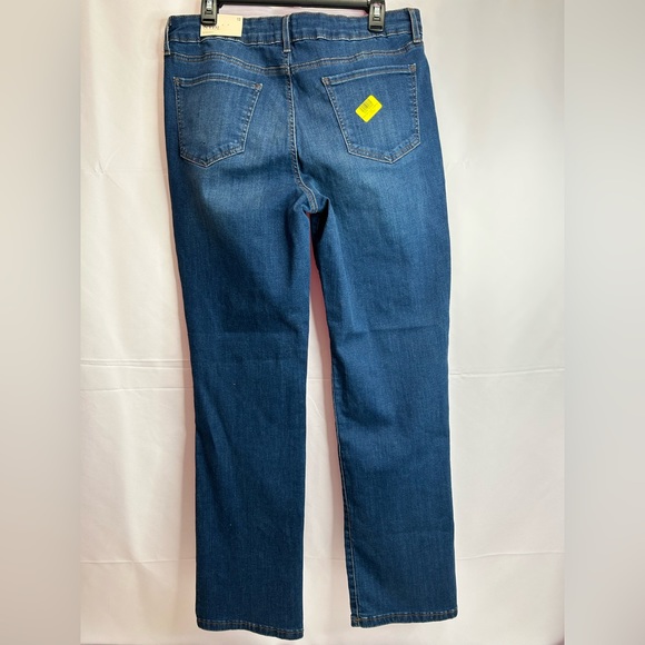 NYDJ | Marilyn Straight-Leg Medium Blue Cooper Jeans (Size:12) - Picture 9 of 12
